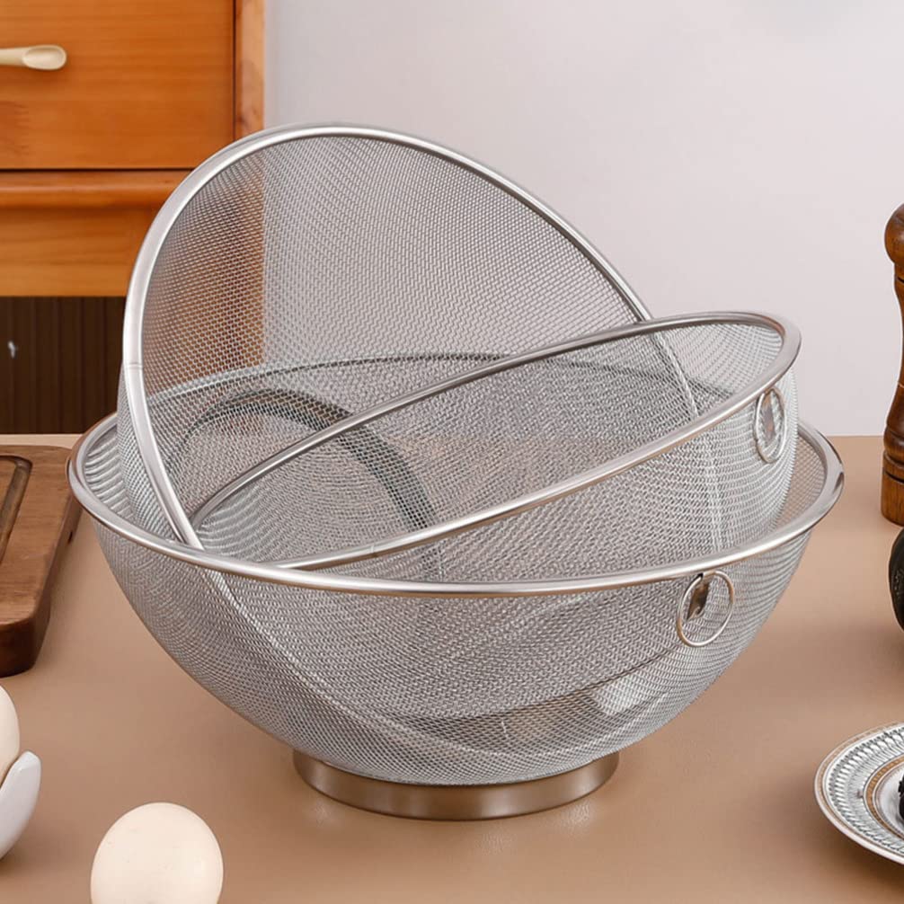 Escurridor de Lavado de arroz de Acero Inoxidable: colador de Malla Fina para Uso en Cocina