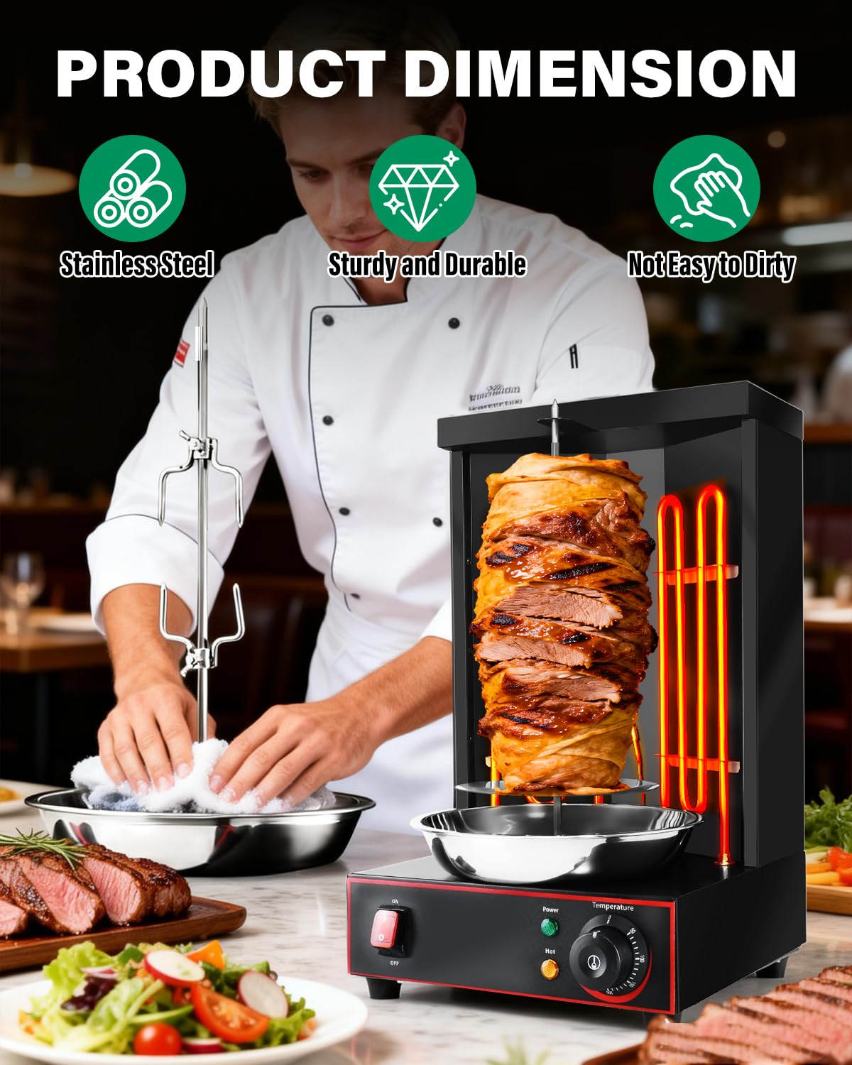 Amazon.com: BNDHKR Electric Homemade Chicken Shawarma Doner Kebab