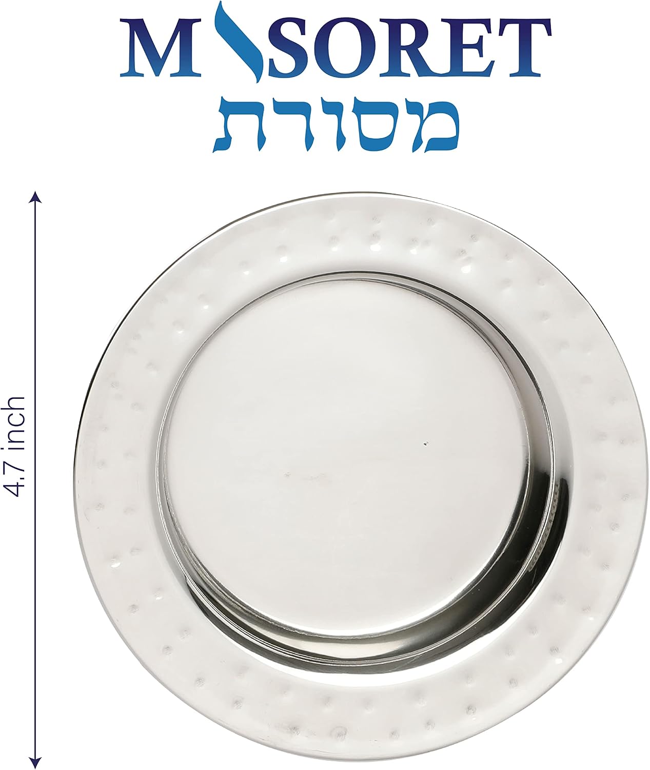 Kiddush Cup and Tray - Stainless Steel Wine Cup 3.2" - For Shabbat and Havdalah - Judaica Shabbos and Holiday Gift, Silver color Non Tarnish (Set 2)