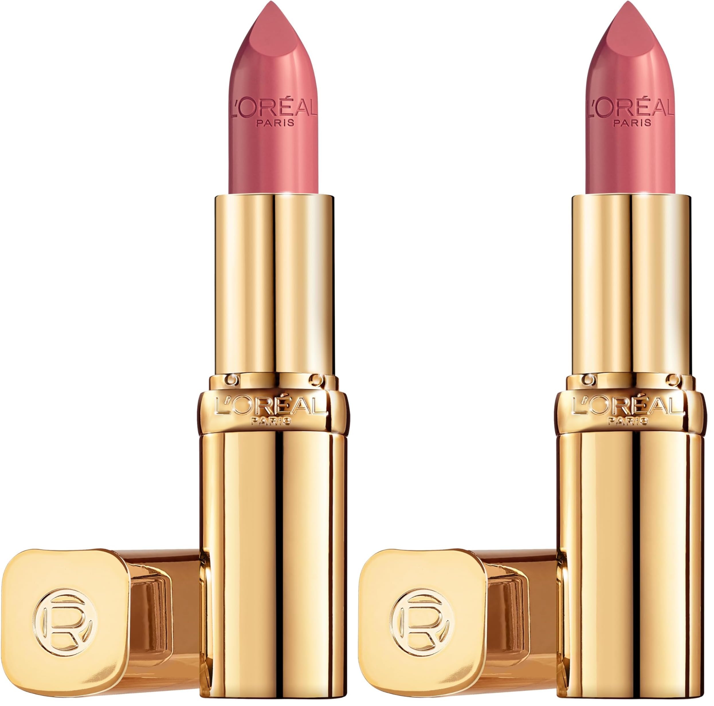 L'Oréal Paris Pflegender Lippenstift mit Satin Finish, Argan-Öl und Vitamin E, Color Riche Satin, Nr. 226 Rose Glance, 1 x 4,3 g (Packung mit 2)