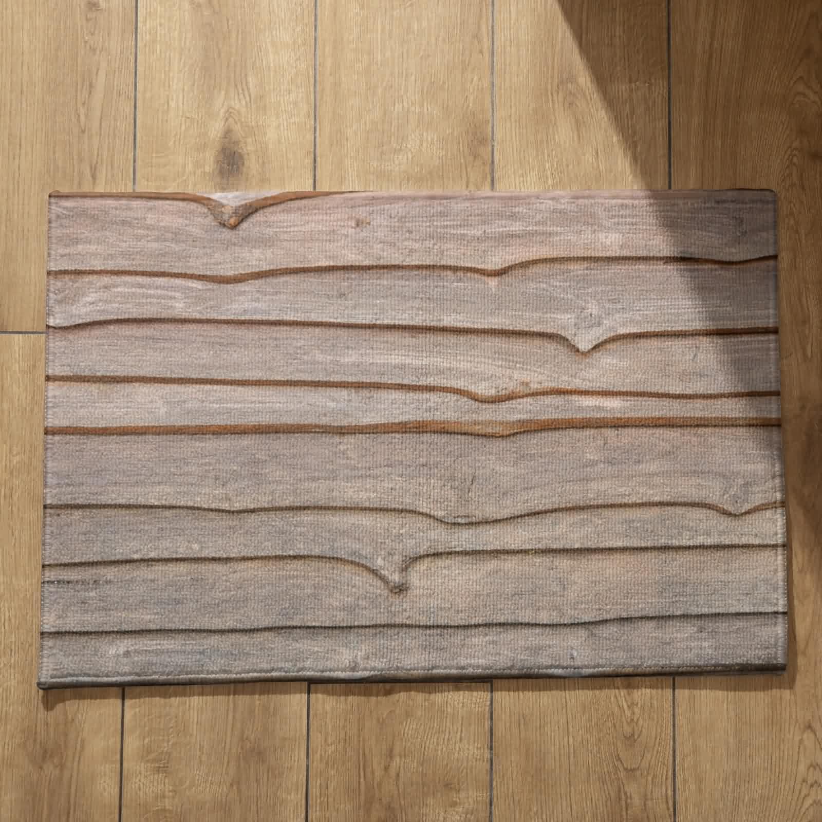Alfombra antideslizante con diseño de grano de madera para cocina o camping, de 50x80 cm
