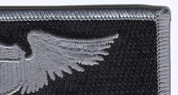 Air Force Pilot Wings Name Collectible Novelty Patch Silver and Black