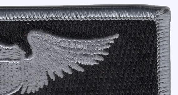 Air Force Pilot Wings Name Collectible Novelty Patch Silver and Black