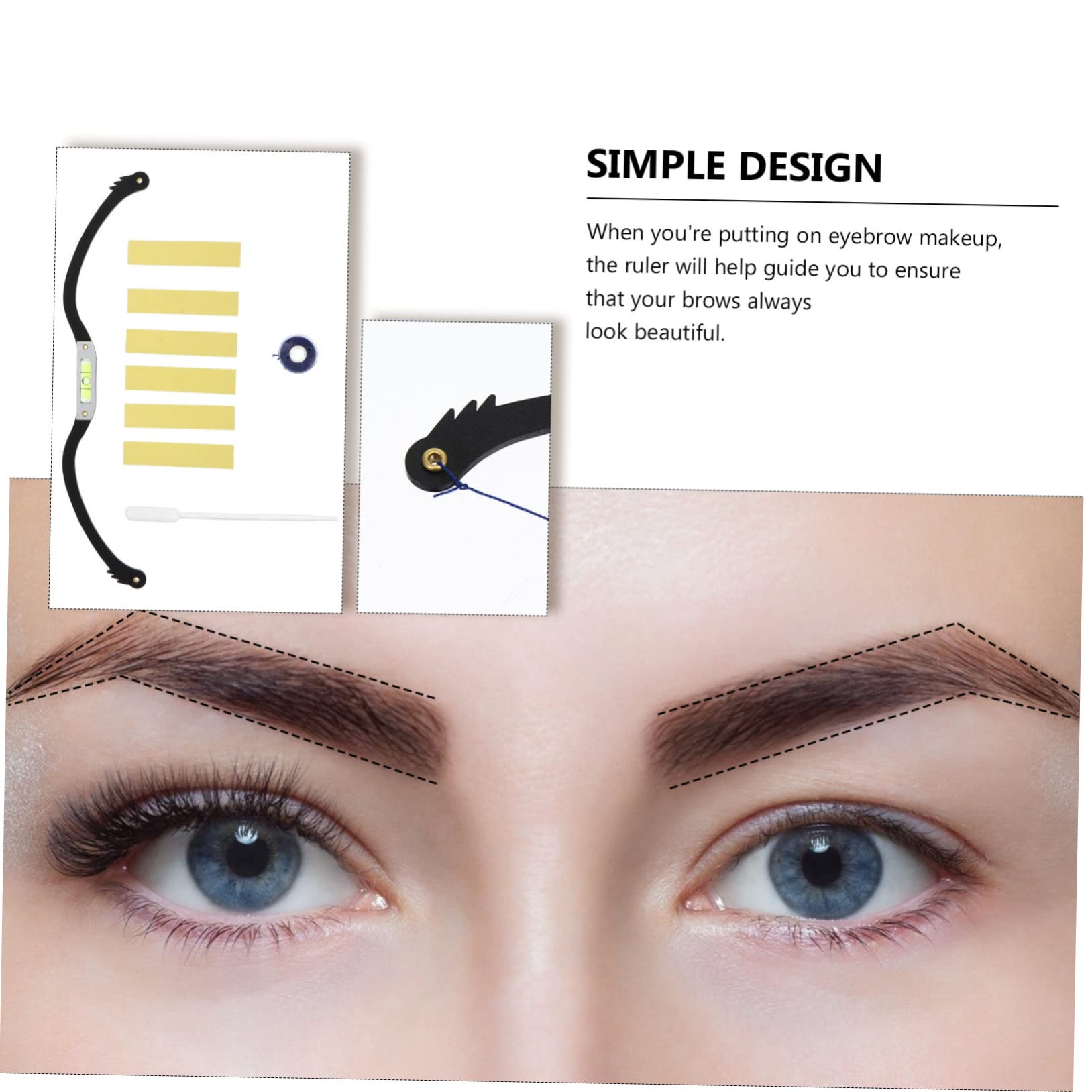 Healeved 4pezzi Ruler Per Sopracciglia Righello e Strumento Per Mapping Sopracciglia Design Livellato Per Makeup e Modellazione