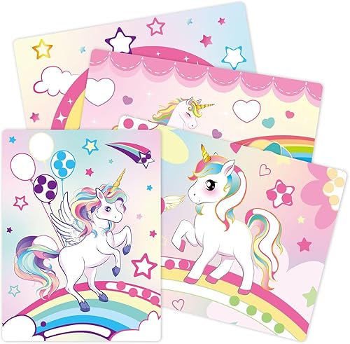 WERNNSAI Calcomanías de puntos para niños de 4 a 8 años, kit de actividades artísticas de 8 temática de dinosaurios sin ensuciar, kits de pintura