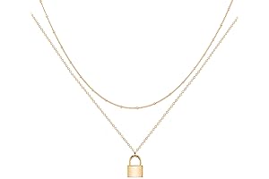 Captivating Gold Lock Necklace: Elegance Embodied
