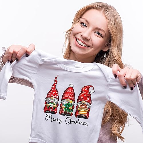 Miniatura 5 de 12 hojas de vinilo de transferencia de calor de Navidad, transferencia de calor de Navidad para camisetas, calcomanías de vinilo HTV de Navidad para