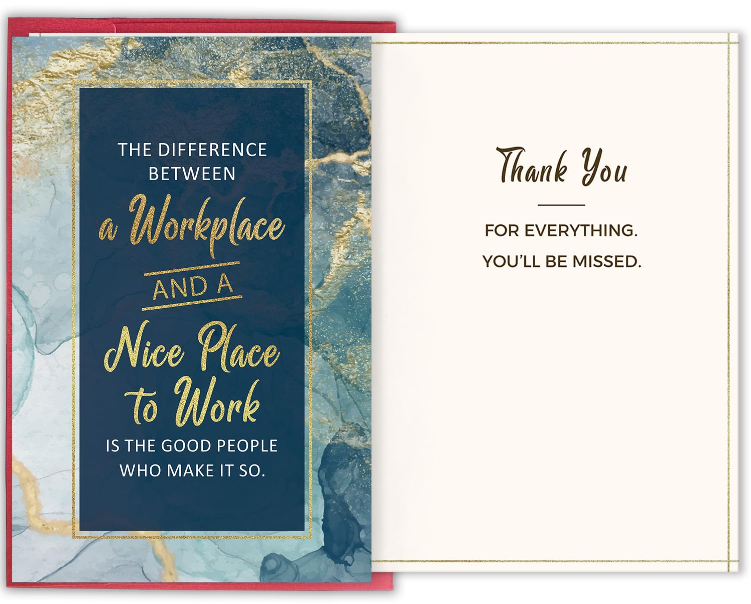 Bablira Coworker Leaving Card, Farewell Gifts for Men Women, Retirement Card for Coworkers, Thank You for Everything