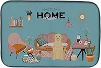 Vista 245 de Caroline's Treasures CK7824DDM - Tapete absorbente para secado de platos con diseño de bulldog inglés, rojo y blanco, para encimera de cocina, 14 x