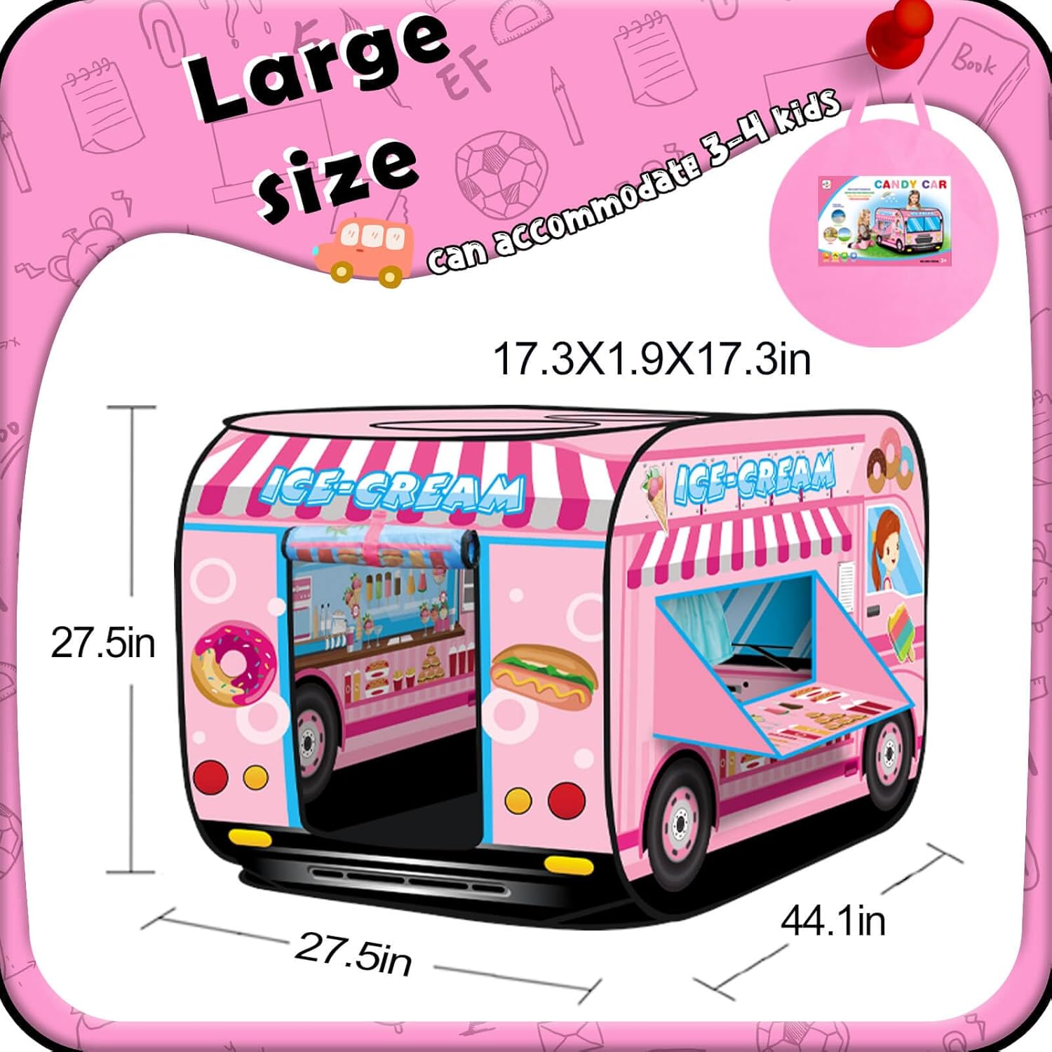 Pop up Play Tent for Kids Aged 35 Years Old Boys and Girls