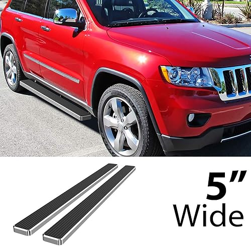 Miniatura 9 de HD Ridez Estribos compatibles con Jeep Grand Cherokee 2011-2021 (incluye 22 WK) (excluye Limited X & High Altitude & Summit & SRT & SRT8 & Trackhawk