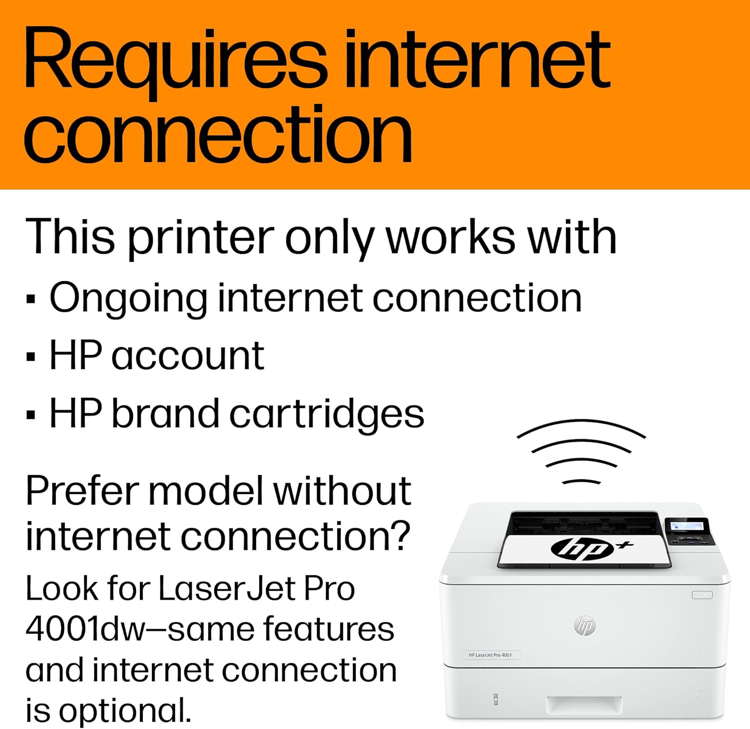 HP Laserjet Pro 4001dwe Printer
