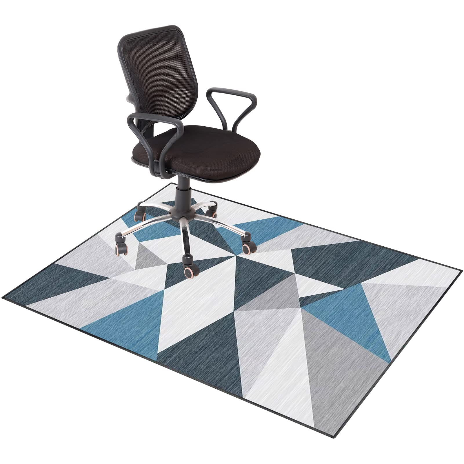 EYZO 120 × 140 cm Chair Mat For Carpeted Floor, Gaming Chair Mat, Office Chair Mat, Multi-Purpose Carpet Protector, Desk Chair For Carpeted And Hardwood Floor, Protects Floors, Non-Slip Soundproofing