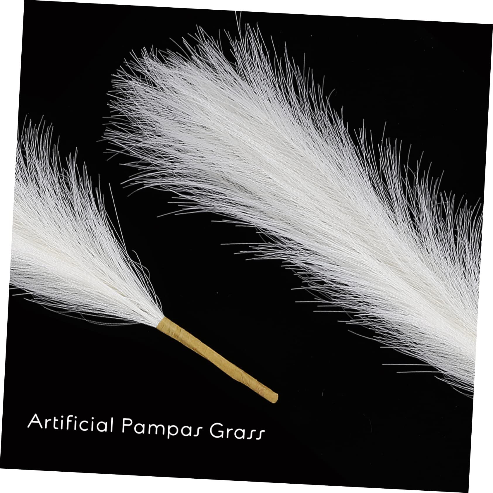 Amosfun 18 Pcs Branches D' Herbe De Pampa Séchée Tige Courte D' Bouquet Pampa Boho Gris Fausse Herbe De Pampa Faux Pompas Floraux Fil De Fer