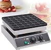 110V 36 Holes Mini Dutch Pancakes Maker 1000W Commercial Muffin Machine Stainless Steel Non-stick Home Muffin Pancake Machine for Bakery Home and Kitchen Restaurant 13.58 x 15.94 x 7.28