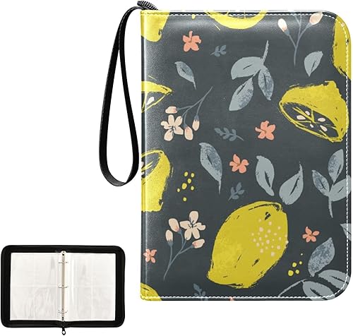 Miniatura 1 de Summer Lemon Citrus Card Binder 400 Pockets Trading Card Storage Binder Album with Sleeves Zipper Card Collection Holder Folder for Game Cards
