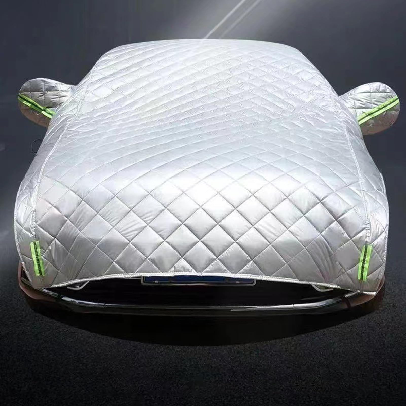 Hagelschutzplane Auto, Autoabdeckung Hagelschutz für SUV & Limousine, Hageldecke Auto mit reflektierenden Streifen, Windfeste Hagelschutzdecke (L)