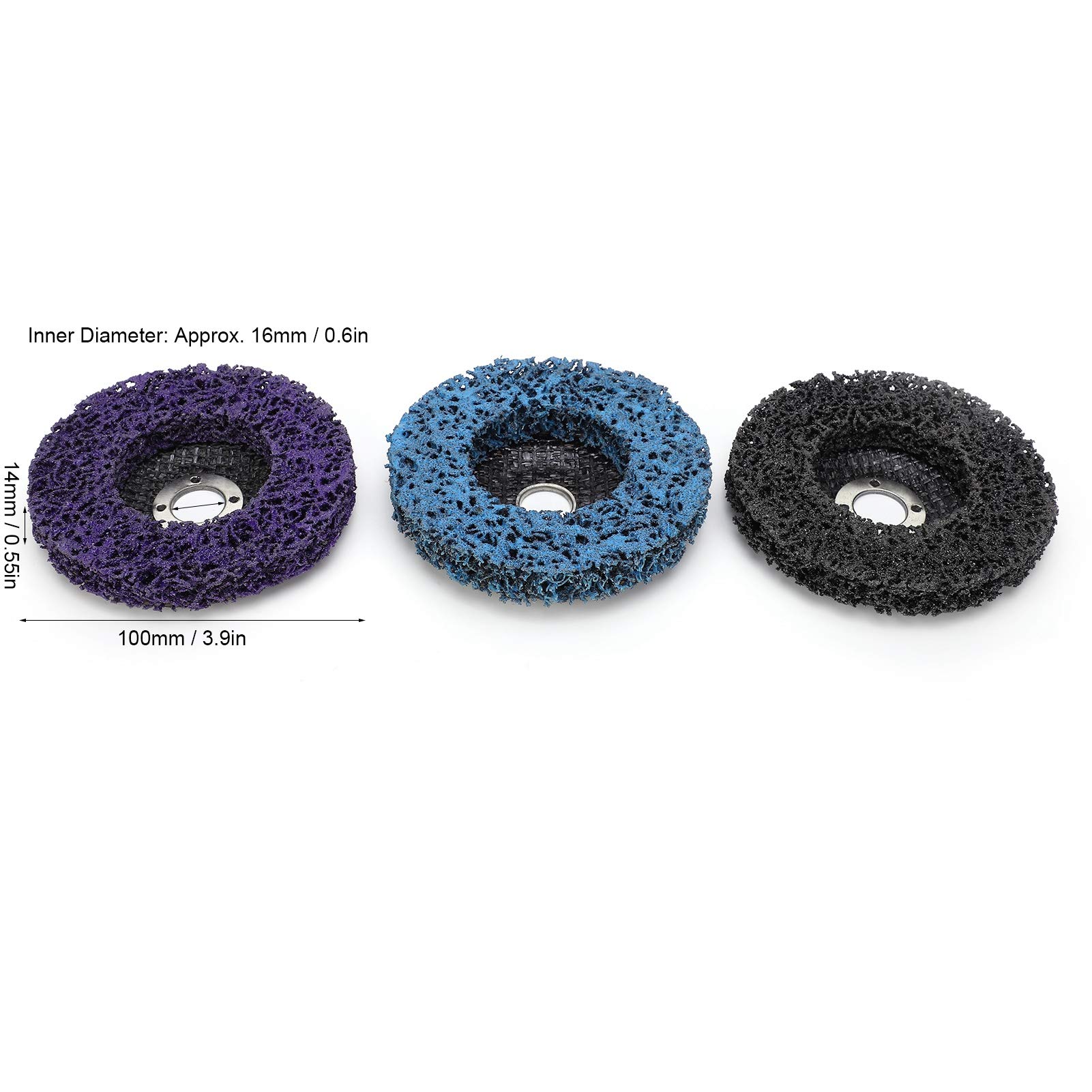 Yuecoom 3Pcs Polishing Disc, Buffing Disc, Polishing Wheel, Resin Polishing Disc for Paint, Metal, Stainless Steel(Elastic Resin)