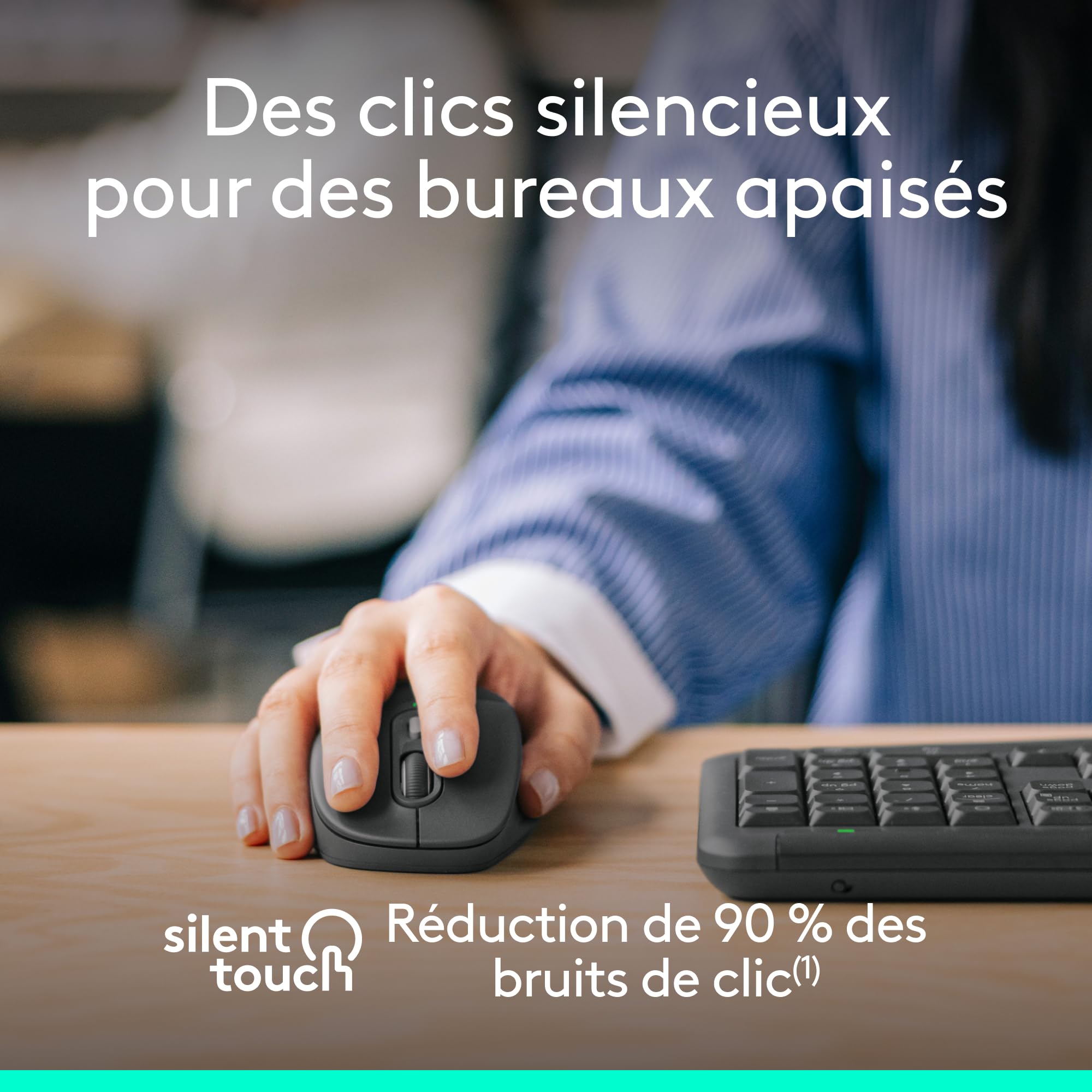 Logitech Signature Comfort Plus M850 L for Business, Souris sans Fil, Design profilé avec Repose-Poignets, clics Silencieux, récepteur sécurisé/Bluetooth, Windows/Mac/ChromeOS/Linux/iPadOS - Graphite
