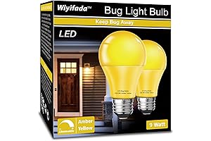 2-Pack Outdoor Yellow Light LED Bulbs, Perfect for Bug-Free Nights