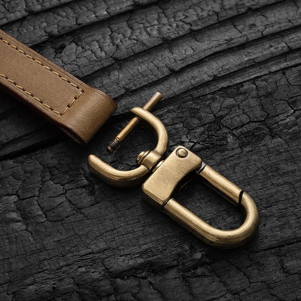 CRAFTMEMORE 2pcs Detachable Snap Hook Swivel Clasp w/Screw Bar VT99 Bag Strap Hardware Replacement (1 Inch, Brushed Brass) - Image 3