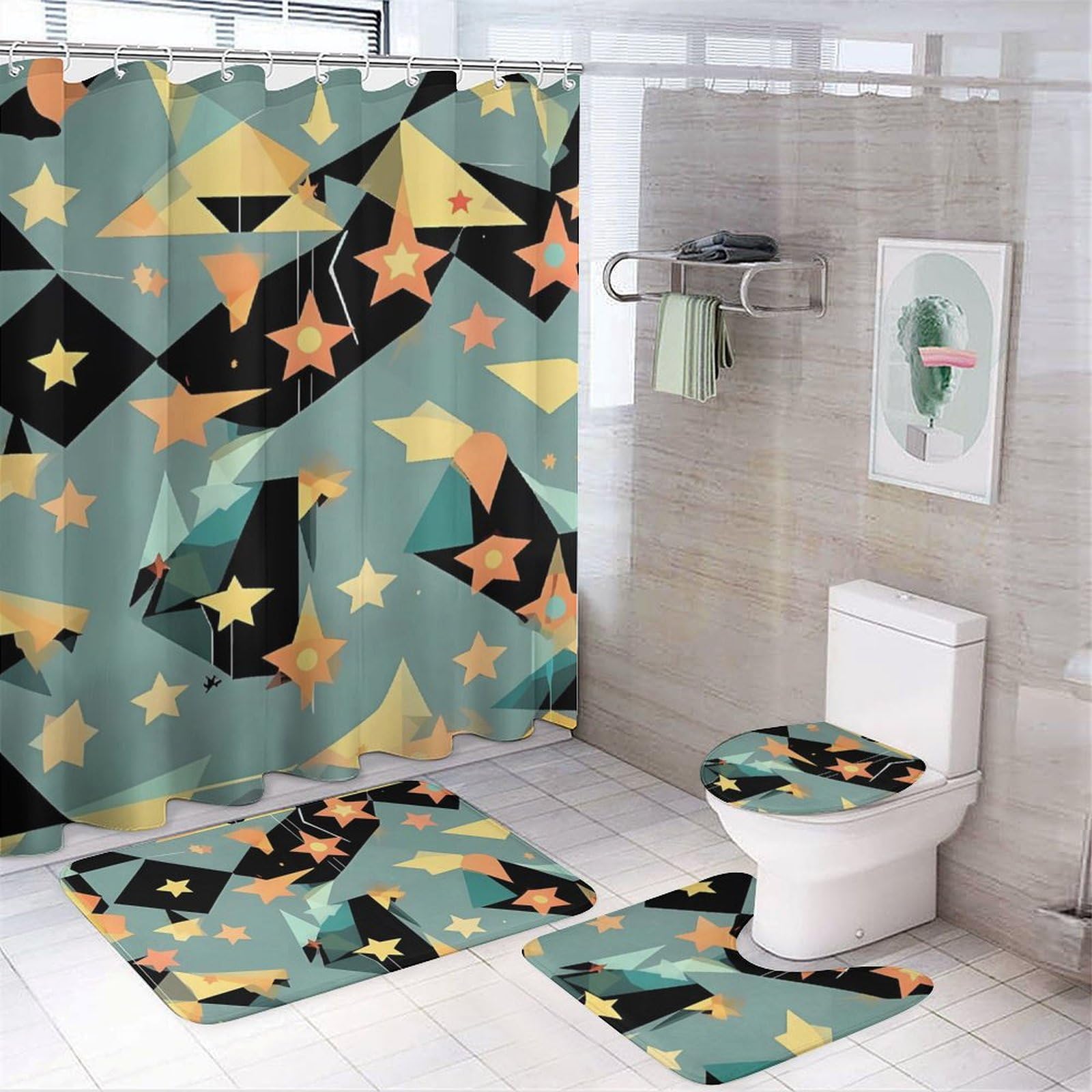 Ensemble de bain imperméable pour sécuriser le sol de la douche familiale