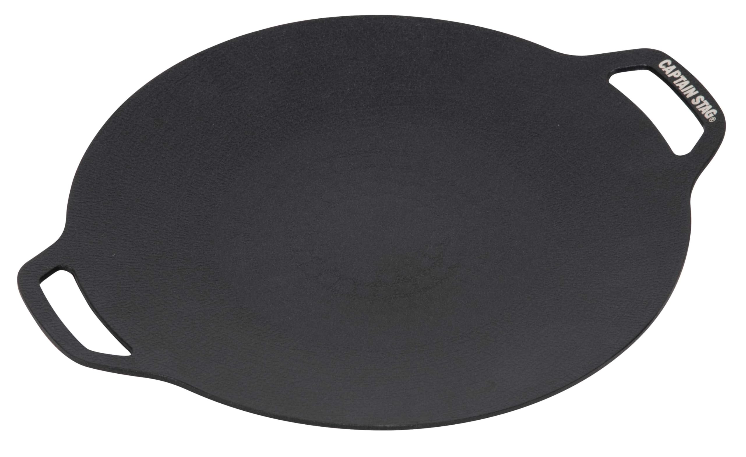 Captain Stag Round Multi-Grill Griddle 12in Aluminum Nonstick Outdoor