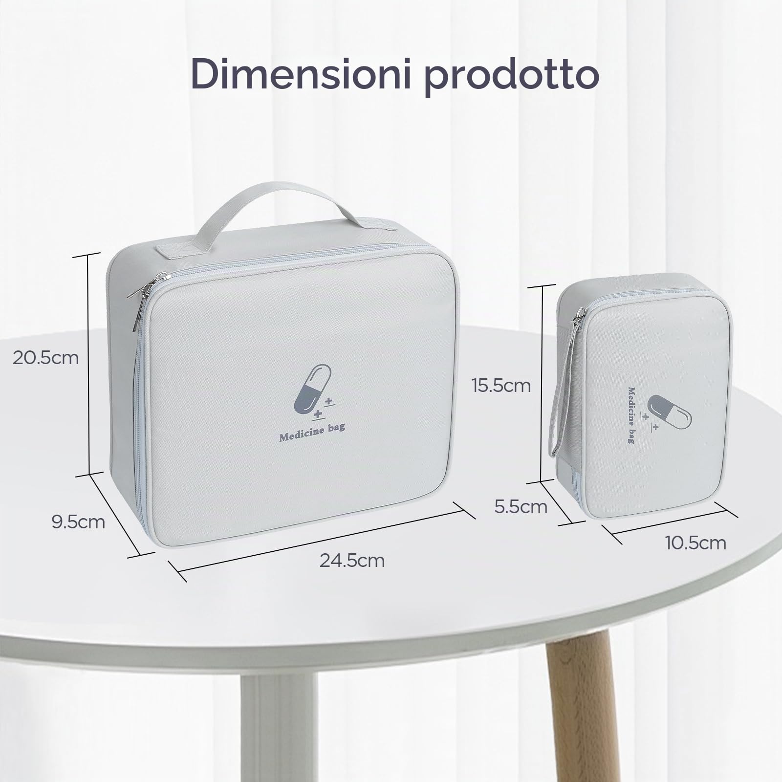 AiQInu Borsa Pronto Soccorso Viaggio, 2 Pezzi Impermeabile Kit di Pronto Soccorso Vuota, Alta Capacità Borsa Medica Portatile Sportiva, Kit Medico Vuota per Viaggio Ufficio Casa All'aperto