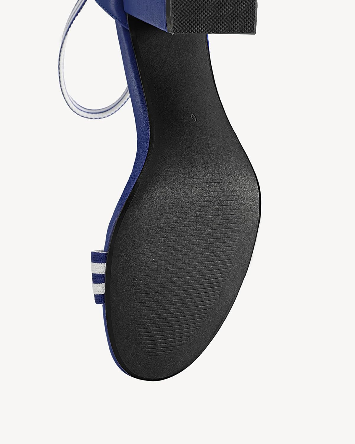 NEWBELLA Women's Chunky Block Heel Sandals - Square Open Toe Ankle Strap High Heels for Wedding, Prom, Party & Date Night (Blue-2, Adult, Women, 6, Numeric, US Footwear Size System, Medium) - Image 6