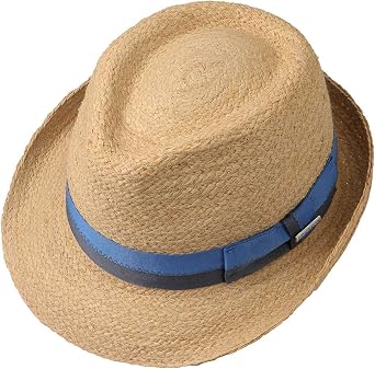 Stetson Cappello Rafia Laverne Trilby Uomo - Cappelli da Spiaggia Sole  Fedora con Nastro in Grosgrain Primavera/Estate - L (58-59 cm) Natura :  Amazon.it: Abbigliamento