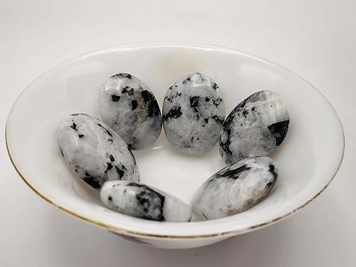 Miniatura 5 de Increíble piedra preciosa arcoíris con piedra lunar de palmera, piedra preciosa pulida, piedra lunar arcoíris genuina (cristales y piedras curativas)