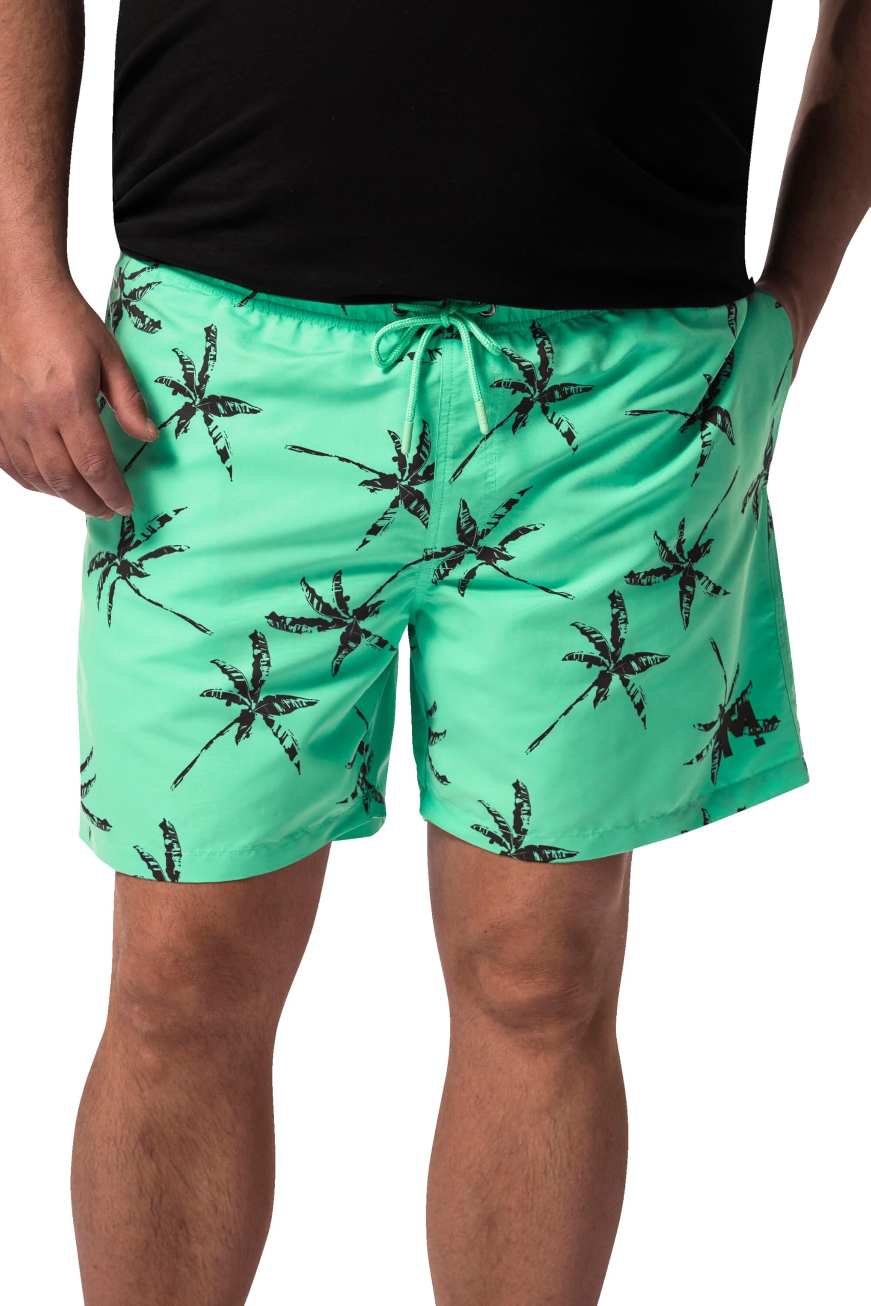 Men Plus Herren große Größen Übergrößen Menswear L-8XL Badeshorts, Alloverdruck, Elastikbund 831777