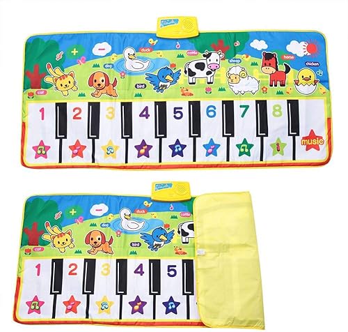 Miniatura 2 de ABC - Tapetes para piso, dos pasos y danza, tapete musical para niños, piano de música, teclado de danza, tapete de alfombra táctil, tapete de juego