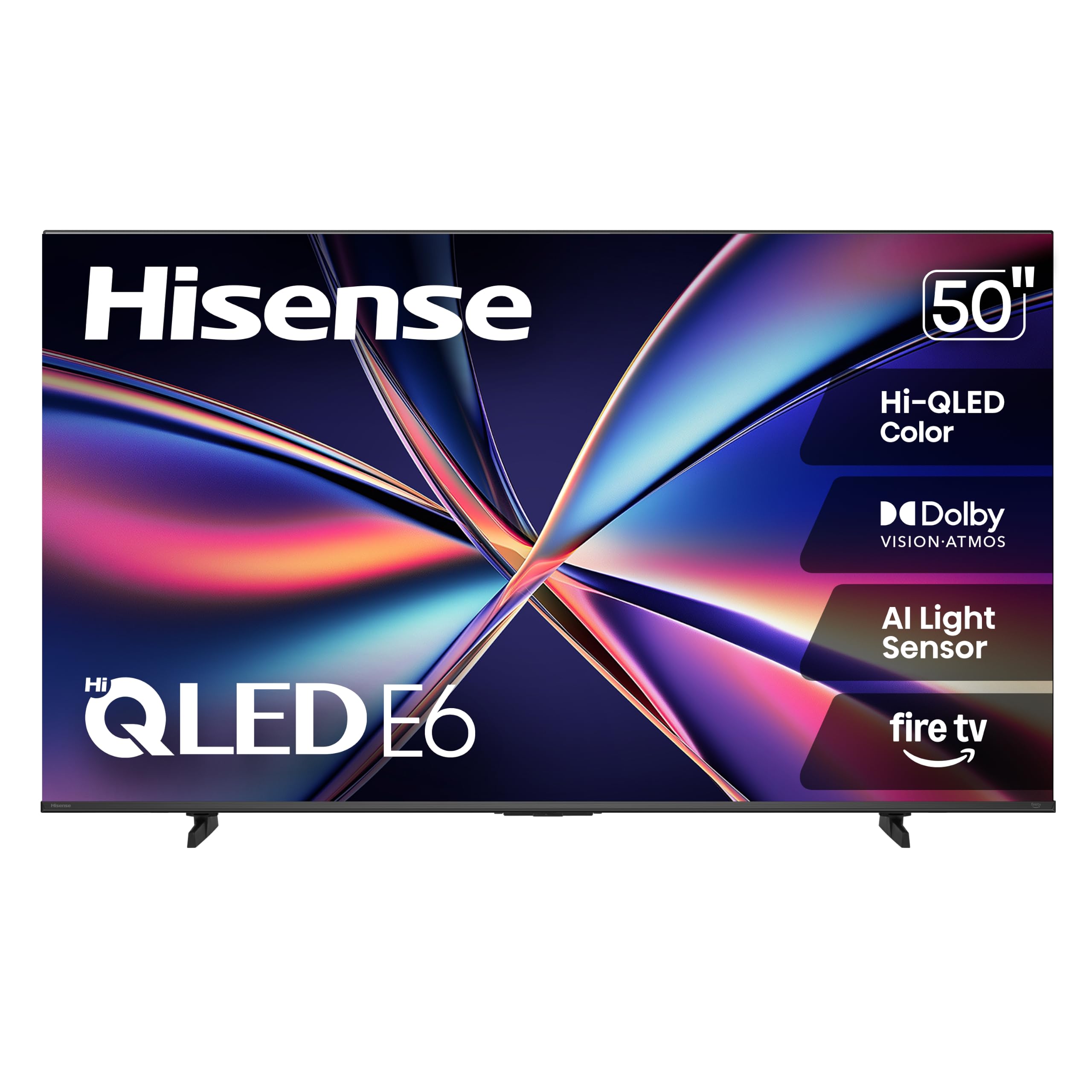 Photo 1 of Hisense 50" E6 Cinema Series Hi-QLED 4K UHD Smart Fire TV (50E6QF) - AI Light Sensor, Dolby Vision · Atmos, Voice Remote with Alexa, Motion Rate 120, HDR 10+ Adaptive, Game Mode Plus