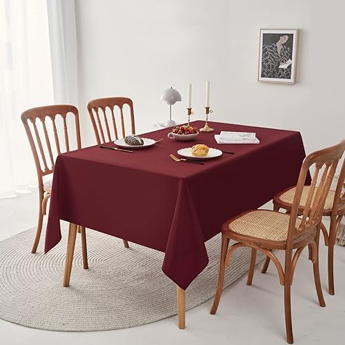 Miniatura 2 de Romanstile Mantel rectangular de Navidad, impermeable y resistente a las arrugas, mantel de poliéster lavable para cocina, comedor, fiesta,