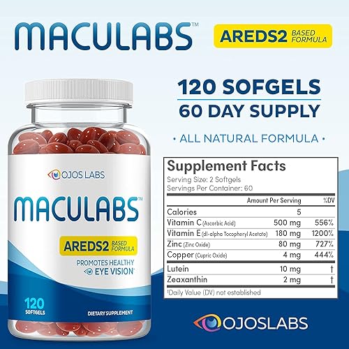 Miniatura 3 de Eye Vitamins - AREDS 2 Based Formula - Eye Vitamin with Lutein & Zeaxanthin for Macular Health - Vision Supplements for Adults - 120 Softgels