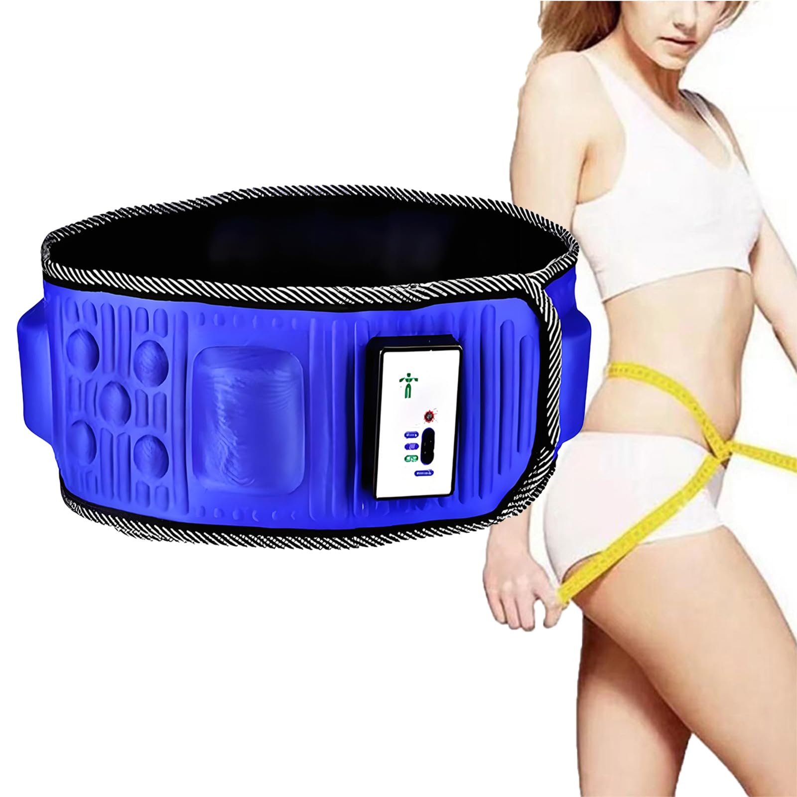 oiakus Lose Weight Shake Belt, Weight Massage Vibration Slimming Magnet Belt Fat Burning Belt, Electric Belly Fat Burner, 2 Gear Speed Adjustable, for Men and Women