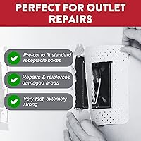 Vista 2 de Strait-Flex Parche para paneles de yeso – Parche de salida para reparaciones de cajas eléctricas – Solución de reparación de paneles de yeso