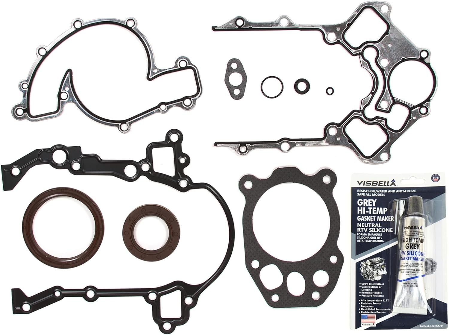 DG-8614973952 Full Gasket Set Head Bolts Compatible With/Replacement For 06-07 Pontiac Grand Prix 3.8L Supercharged OHV VIN 4