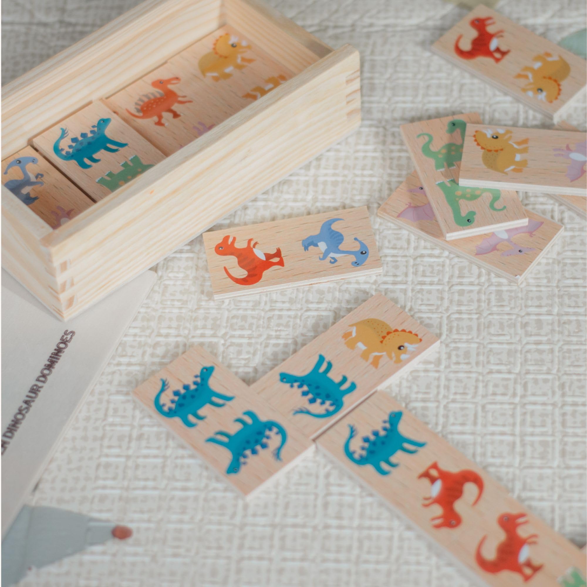 Jaques of London Dinosaur Dominoes, Multi Colours - Image 2