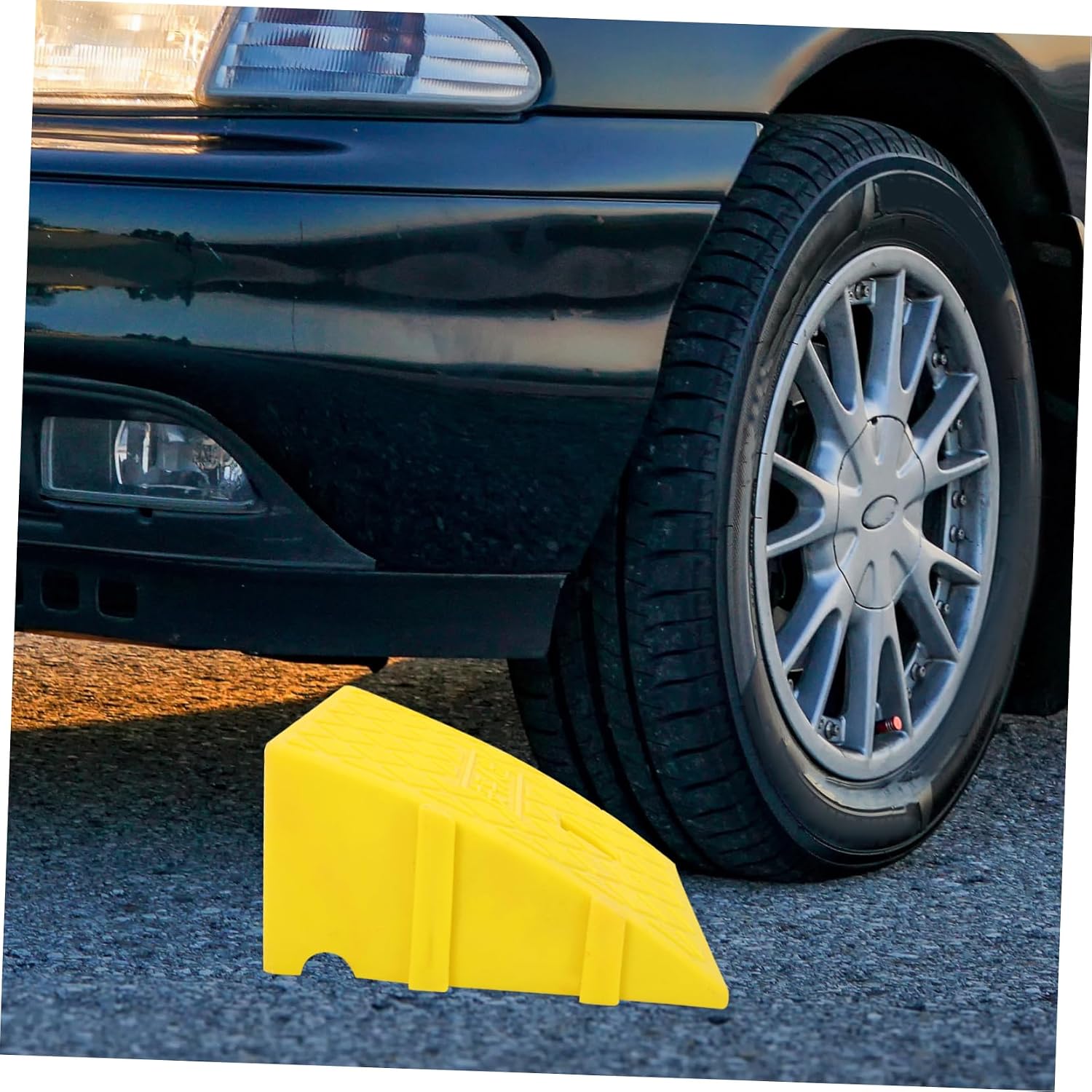 Gatuida 2pcs Curb Ramps Entrance Ramp Home Doorways Yellow for Wheelchair Access