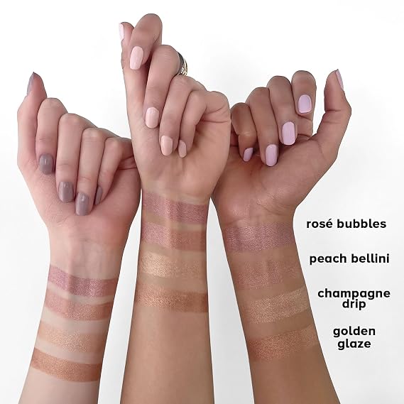 Lottie London Cheeky Glow in Rose Bubbles, Liquid Blush & Sheer Highlighter, Buildable Formula Infused with Hyaluronic Acid, Vegan & Cruelty-free