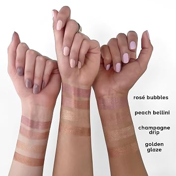 Lottie London Cheeky Glow in Rose Bubbles, Liquid Blush & Sheer Highlighter, Buildable Formula Infused with Hyaluronic Acid, Vegan & Cruelty-free
