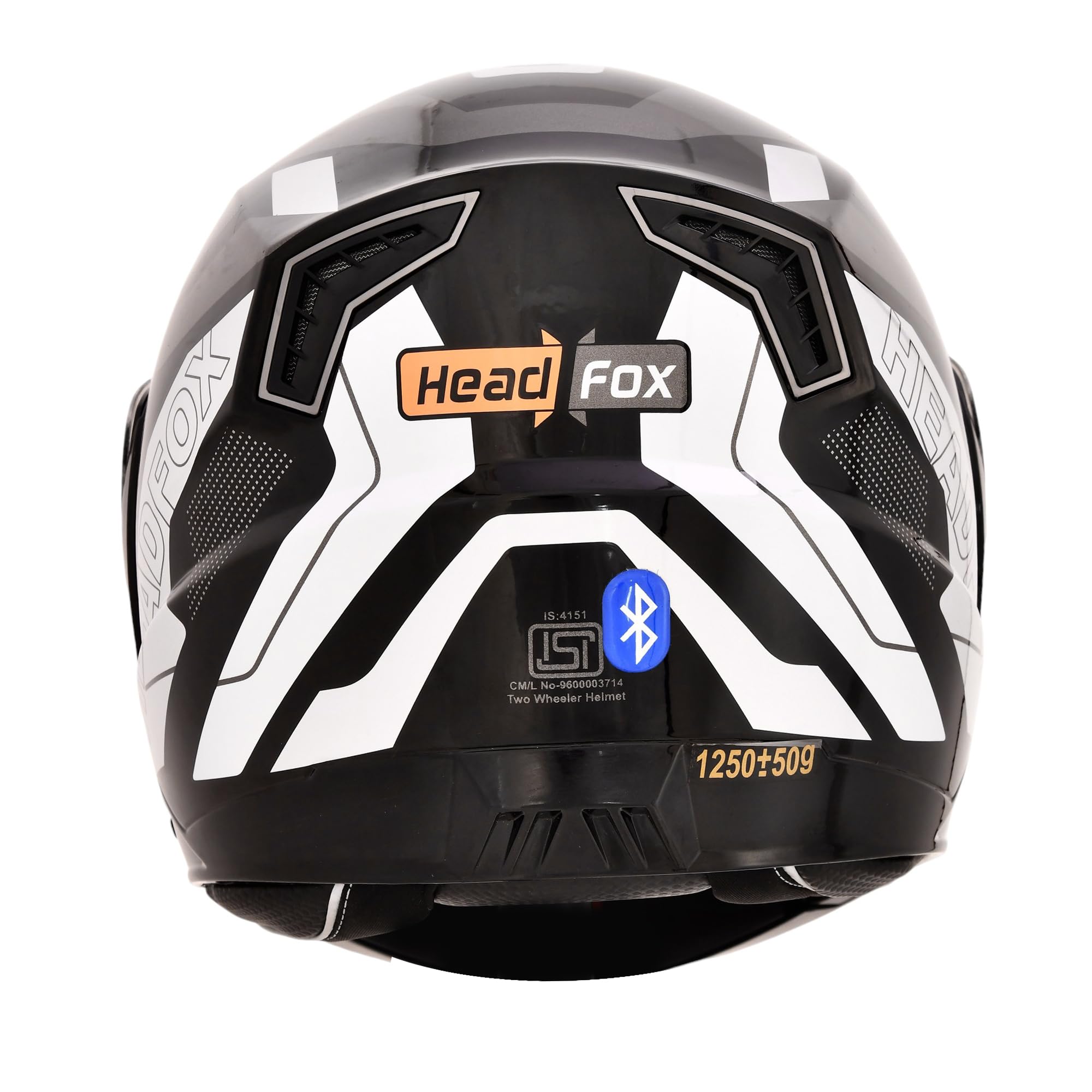 Headfox N2 Road Motorcycle Bluetooth Flip-up ISI Certified Helmet for Men, Connects Two Mobiles at Same Time with Music, Navigation & Waterproof, Compatible with iOS and Android