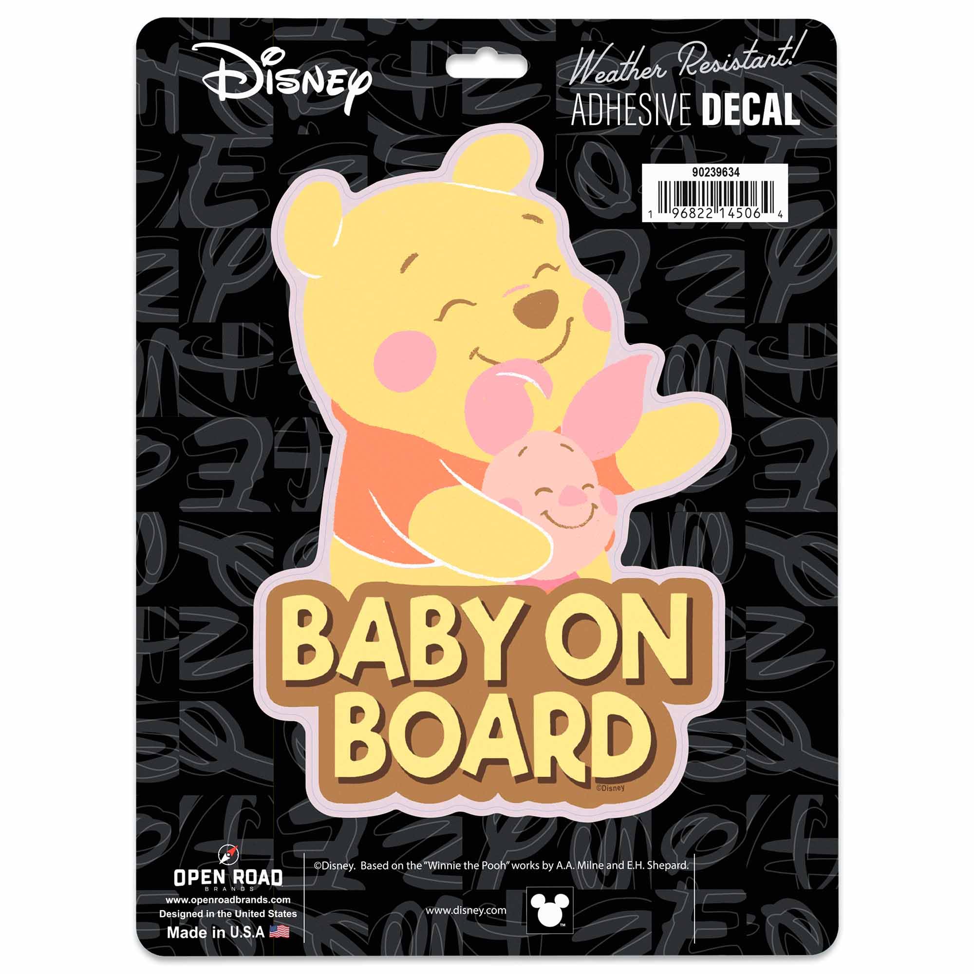 Winnie l'ourson Baby on Board autocollant voiture bébé à bord