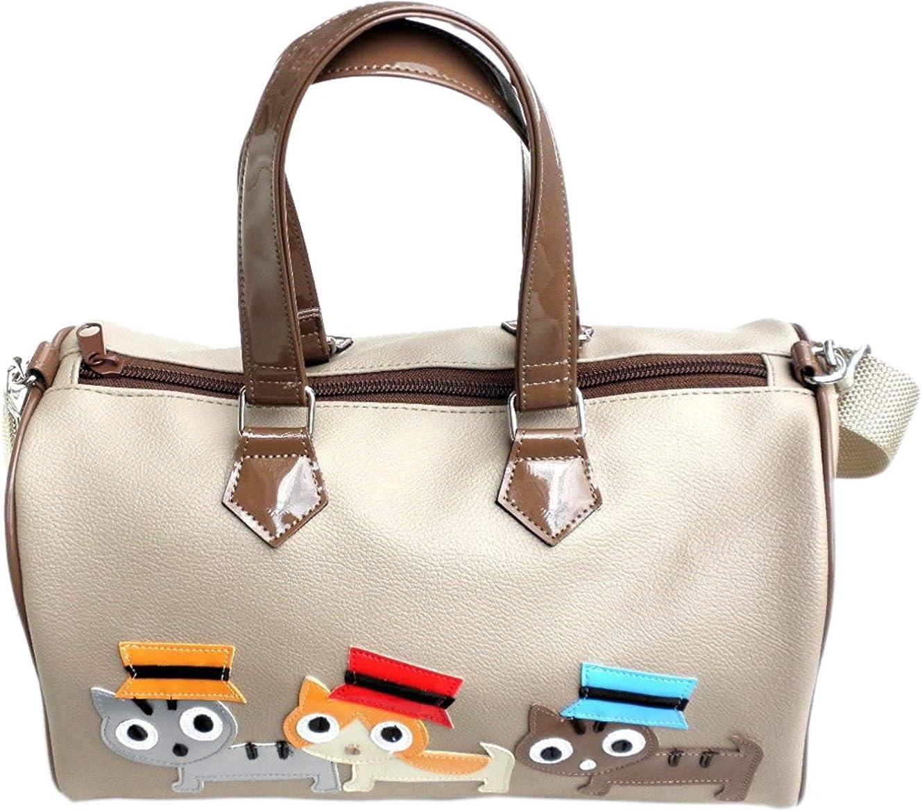 アウトレットセール 特集 猫柄 ボストンバッグ ミニショルダーバッグ