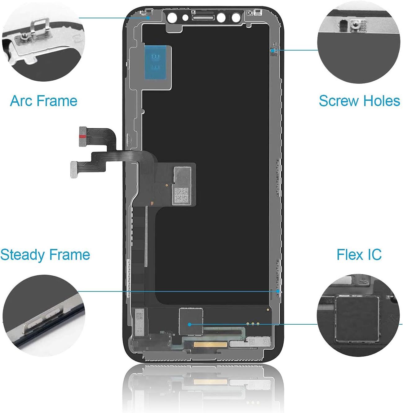 Amazing 🔥 for iPhone X Screen Replacement LCD 5.8 inch with 3D Touch Screen Display Digitizer Assembly Set for A1865,A1901,A1902 w/Repair Tools Kit+ Waterproof Frame Adhesive Sticker+Screen Tempered Protector