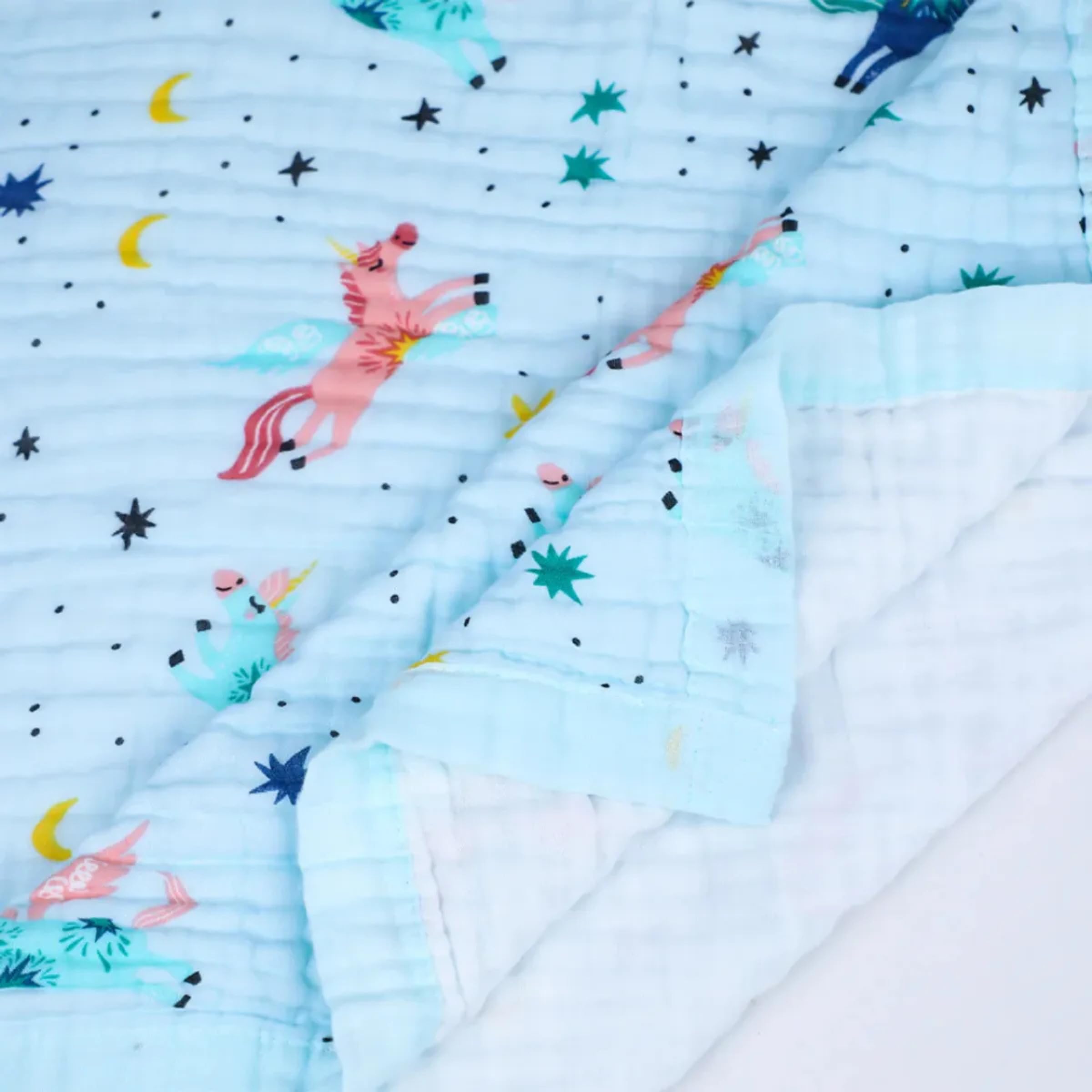 SMILE BABY 100% Organic Cotton 6-Layer Muslin Baby Blanket (100x110 cm) is Super Soft, Breathable, and Gentle on Baby's Skin. Perfect for Comfort, Warmth, and Everyday use. Includes 1 Blanket 2