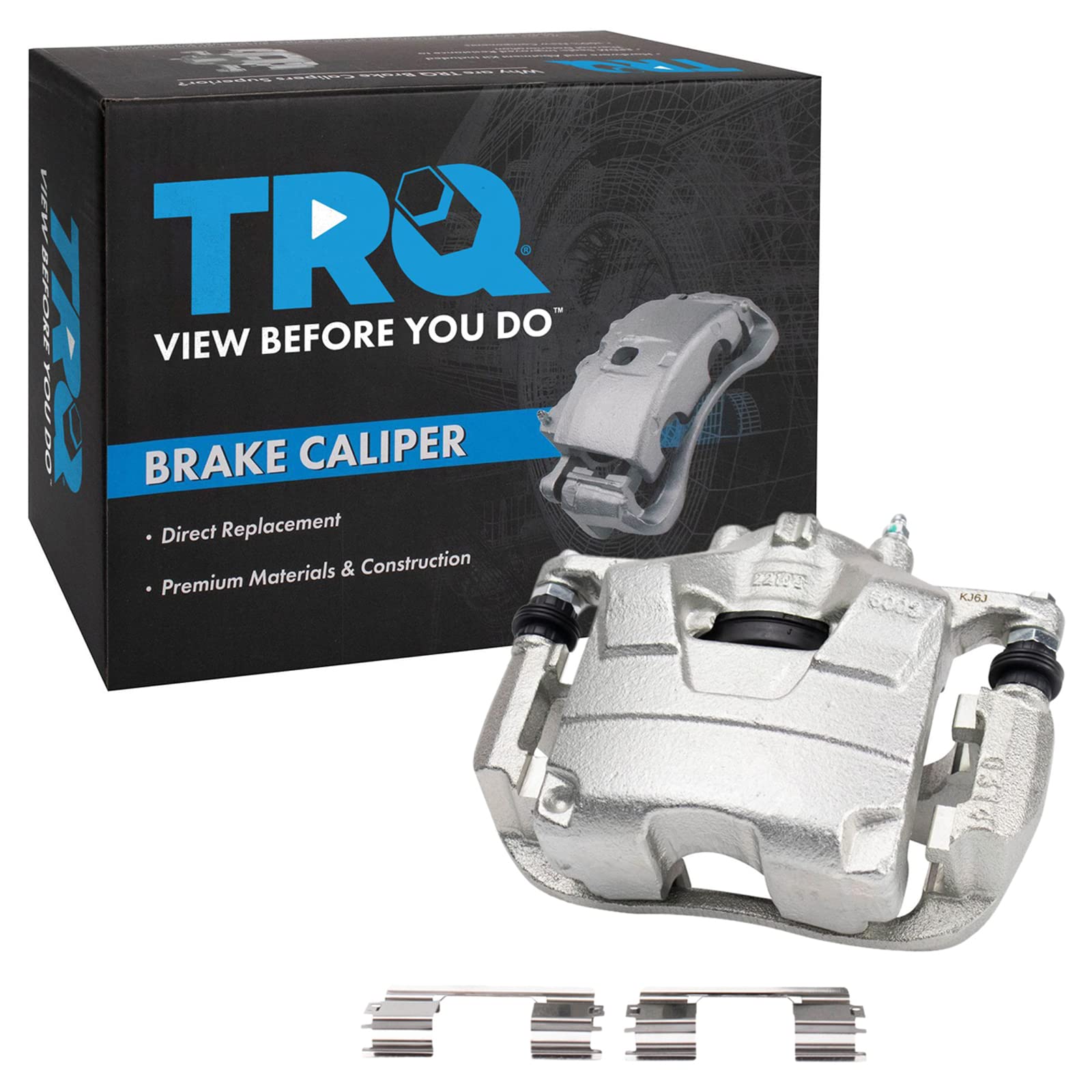 TRQ Front Left Brake Caliper w/Bracket Drivers Side