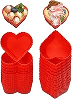 Vista 7 de Moldes de silicona para hornear cupcakes, moldes antiadherentes para muffins, molde de silicona para mini cupcakes de 2.75 pulgadas, contenedor